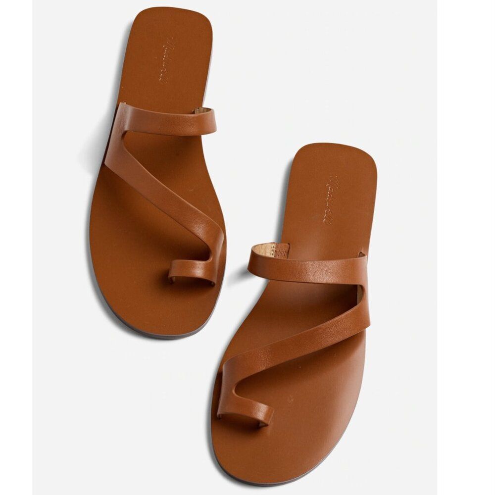 Madewell The Gabi Asymmetric-Strap Sandal - Warm Coffee - Size 10✨